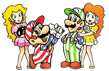 File:NESOTGolf-Mario e Peach, Luigi e Daisy.png