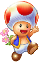 Toad e Toadette con in mano un mazzo di fiori in Mario Kart Arcade GP 2.