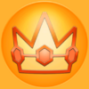 L'emblema di Peach oro rosa in Mario Kart 8.