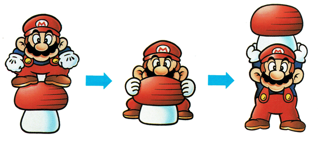 File:SMB2 Mario Lifting Mushroom Block Artwork.png