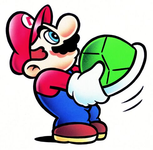File:SMW Mario holding a shell.jpg