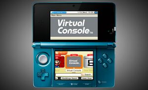 La Virtual Console del Wii (sopra) e quella del Nintendo 3DS (sotto).