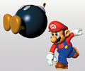Mario Throwing Bomb Artwork - Super Mario 64.png