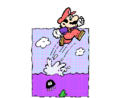 Swimming Mario - Super Mario Bros. Print World.png