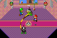 Le due versioni del Salto della Frontiera dalle due versioni di Mario & Luigi: Superstar Saga.