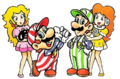 NESOTGolf-Mario e Peach, Luigi e Daisy.png