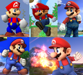 Mario throughout the Super Smash Bros. series.png