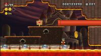 Una Piattaforma conto alla rovescia in New Super Mario Bros. U (in alto) e in New Super Luigi U (in basso)