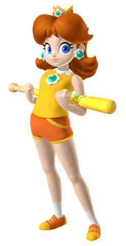 File:Mario Superstar Baseball - Artwork Principessa Daisy.png