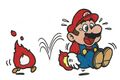 Hot Foot burns Mario SMB3 artwork.jpg