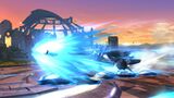 Bayonetta mentre esegue la Scivolata di tallone (in alto) e il Calcio After Burner (in basso) in Super Smash Bros. for Wii U